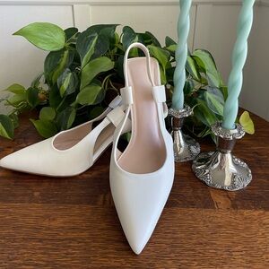 Cuotgo Slingback Closed Toe Pump Heels Size 11